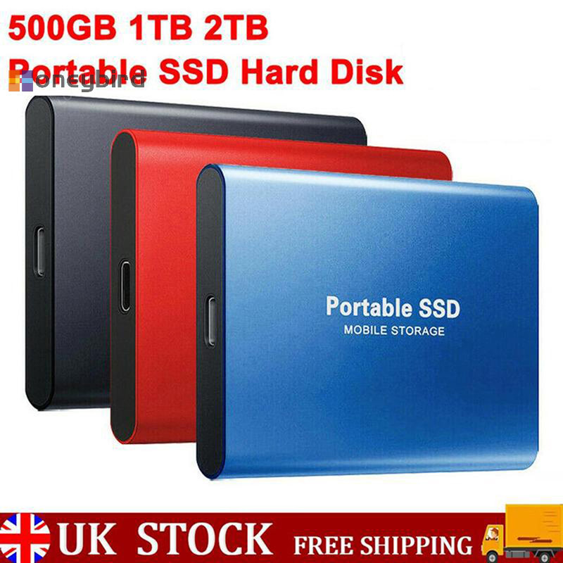 Honeybird 4TB/2TB/1TBGB ฮาร ์ ดดิสก ์ มือถือ Type C USB3.1 แบบพกพา SSD Solid State Drive Nice