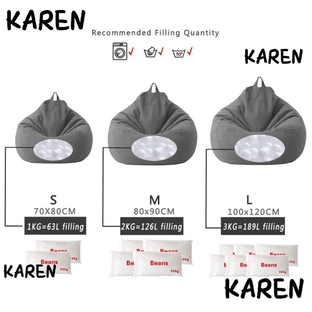 Karen Large Bean Bag Organizing Toys โซฟาที่นอน Soft Comfy Seat Lazy Lounger