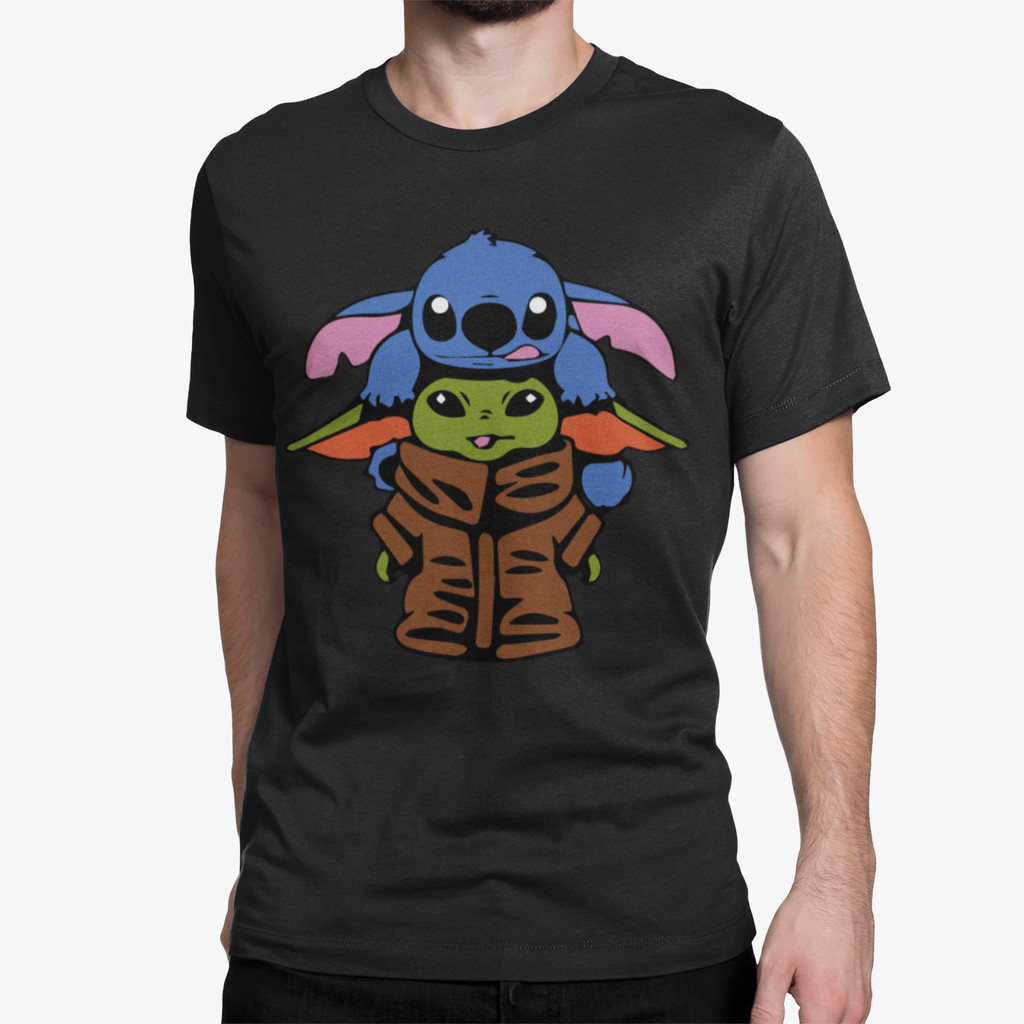 Organic Mens Yoda Jedi Lilo & Stitch Saying Star Wars Jedie Yoda Baby Cut เสื้อยืด