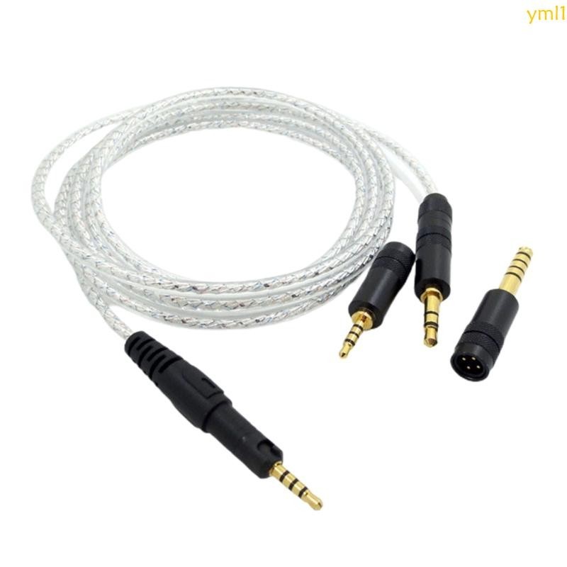 Yml1 ทนทานเปลี ่ ยนสายเคเบิลสําหรับ Technica ATH-M50X หูฟังลวด 2 5 มม.3 5 มม.4 4 มม.ปลั ๊ กเพลิดเพลินไปกับ Clear และกรอบ S