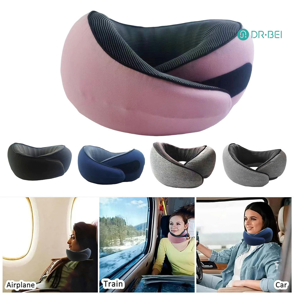 Dr.bei Memory Foam หมอนรองคอรูปตัว U ออกแบบตามหลักสรีรศาสตร ์ ทนต ่ อการสึกหรอ Breathable ปรับความแน ่ น Travel Neck Support หมอน