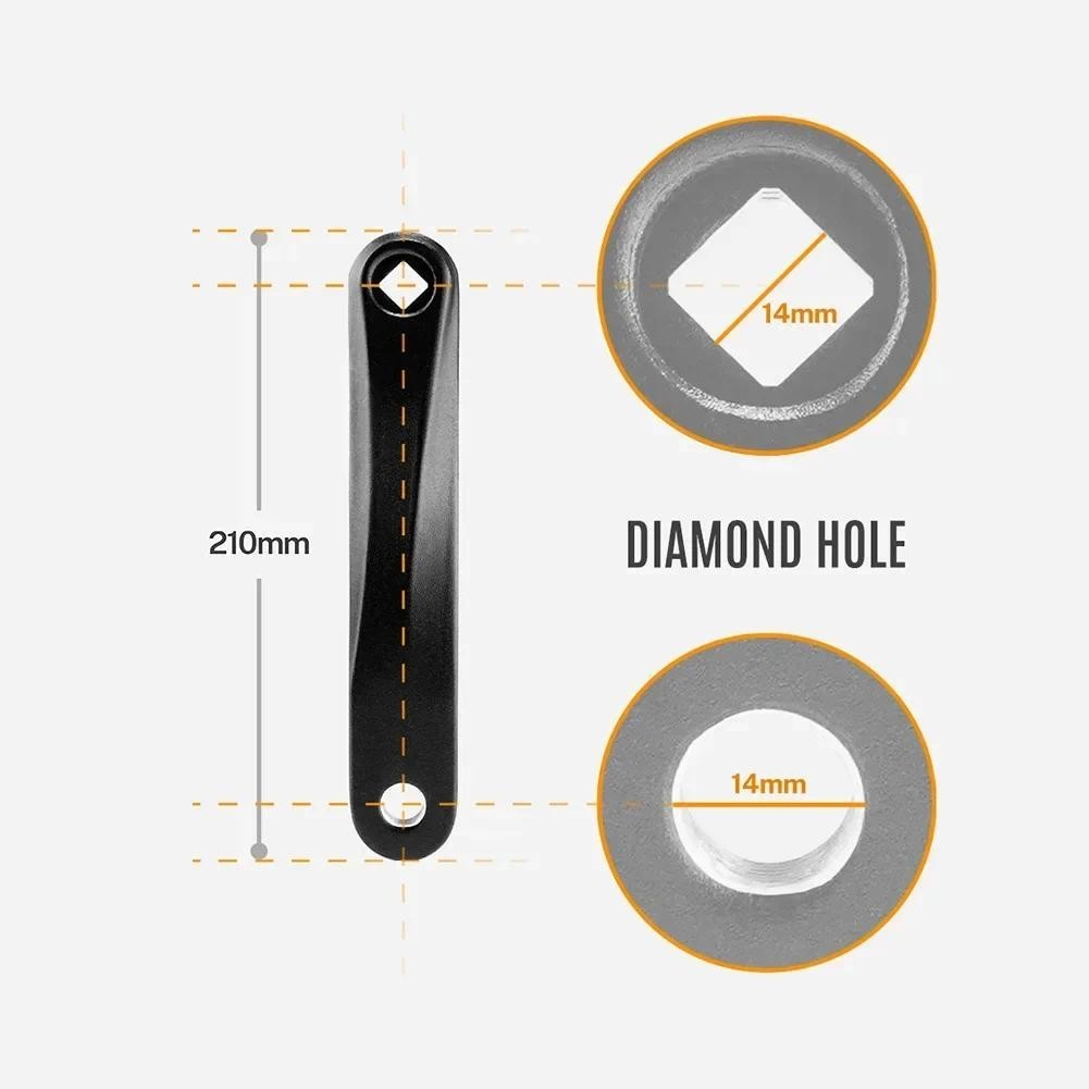 1 คู่จักรยาน Crank 170 มม.Crankset จักรยาน Crank Sprocket สําหรับ Bafang ไฟฟ้าจักรยาน MTB จักรยานอุปกรณ์เสริม - รูปที่ 3
