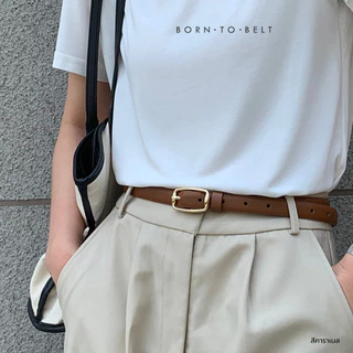 เข็มขัดเส้นเล็ก ใส่ได้ ช-ญ ไซส์ให้เลือกเล็ก-ใหญ่ มินิมอล เรียบง่าย หยิบใส่คู่ได้ทุกชุด รุ่น 𝐄𝐦𝐦𝐚