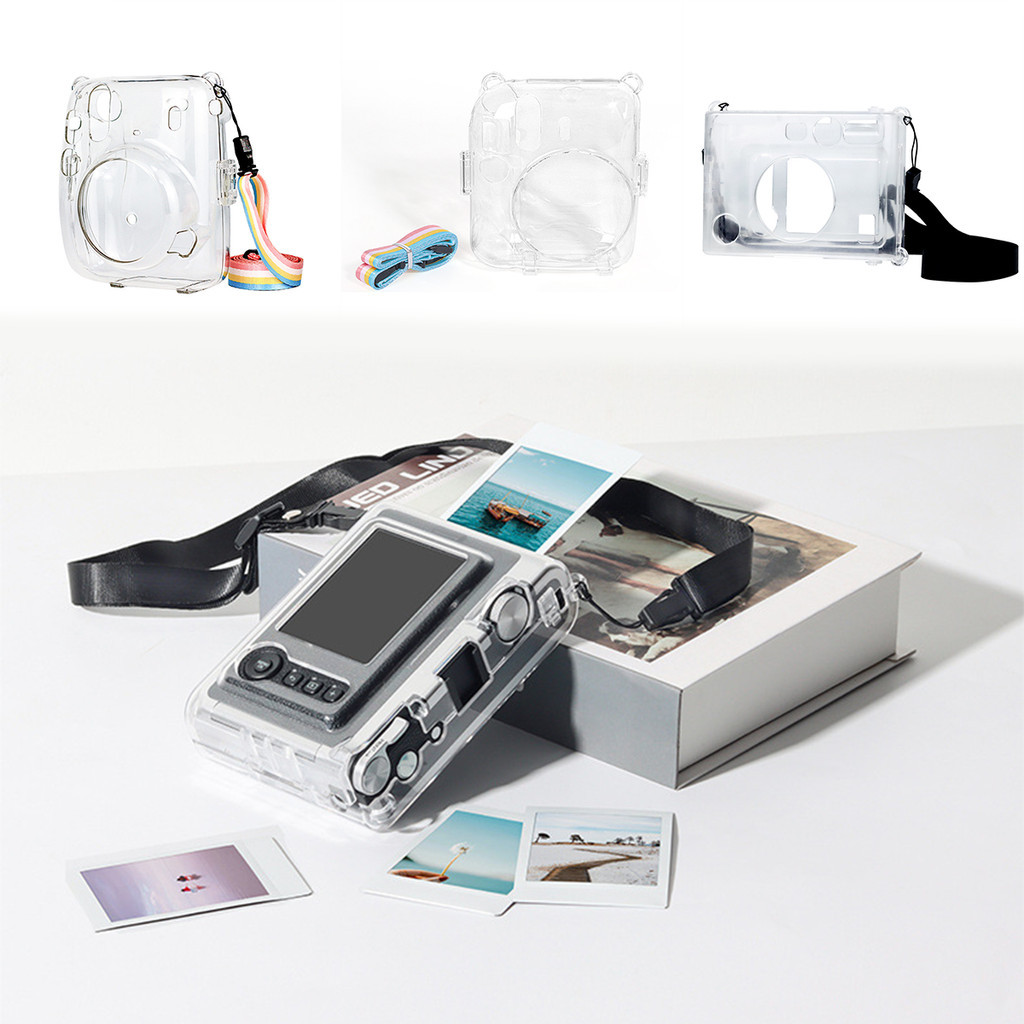 เคสใส instax mini 11 12 แถมสายคล้อง case instax EVO ป้องกันตก