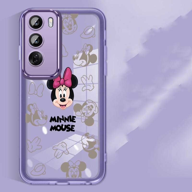 Vivo Y200 5G V40 Lite v40Lite Minnie การ์ตูนเมาส์กันกระแทกชุบฝาครอบกรอบกล้องพร้อมการป้องกันเลนส์กล้อง