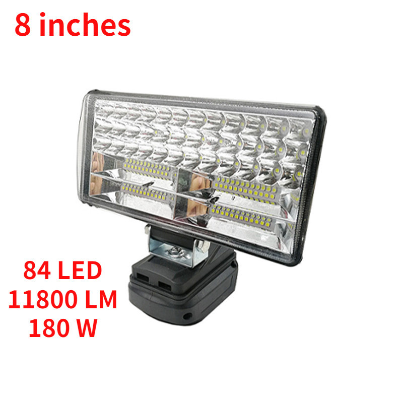 สปอตไลท์ไฟทํางาน LED ไร้สายสําหรับ makita/osuka แบตเตอรี่ Li-ion กลางแจ้ง Floodlight ไฟฉุกเฉินพร้อม USB รูปที่ 8