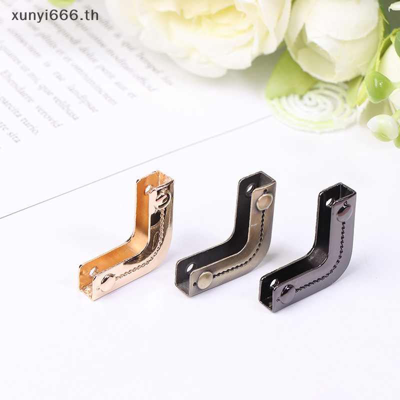 <XYTH> 1pc กระเป๋าโลหะมุมมุมตกแต่ง End คลิปขอบ Banding กระเป๋าอุปกรณ์เสริมหนังตกแต่งมุม Banding แถบตกแต่ง.