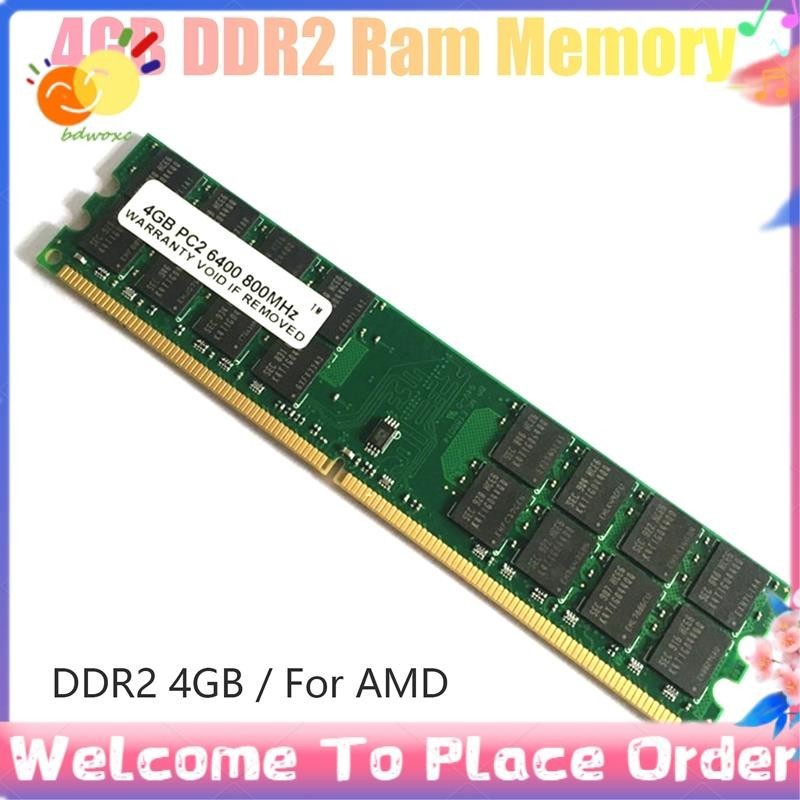 -bdwoxc-4GB Ddr2 หน่วยความจํา Ram 800Mhz 1.8V PC2 6400 DIMM 240 Pins สําหรับเมนบอร์ด AMD หน่วยความจํา Ram