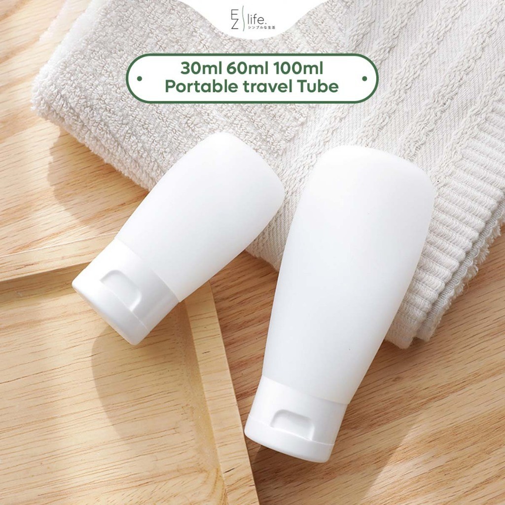 EzFit 30ml 60ml 100ml หลอดเดินทางแบบพกพาที่ว่างเปล่าบีบภาชนะเครื่องสําอางครีมโลชั่นขวดพลาสติก Flip T
