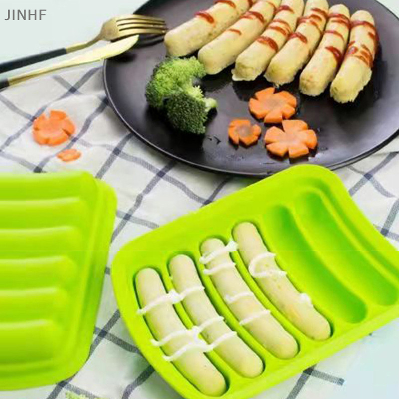 [BestBuyshop] แกดเจ็ตในครัวเครื่องมือทําอาหาร 6 IN 1 DIY ไส้กรอกทําแม่พิมพ์สุนัขร้อน Handmade Ham แม่พิมพ์ซิลิโคนเครื่องทําไส้กรอกเครื่องทําอาหารเด็กสต็อกใหม