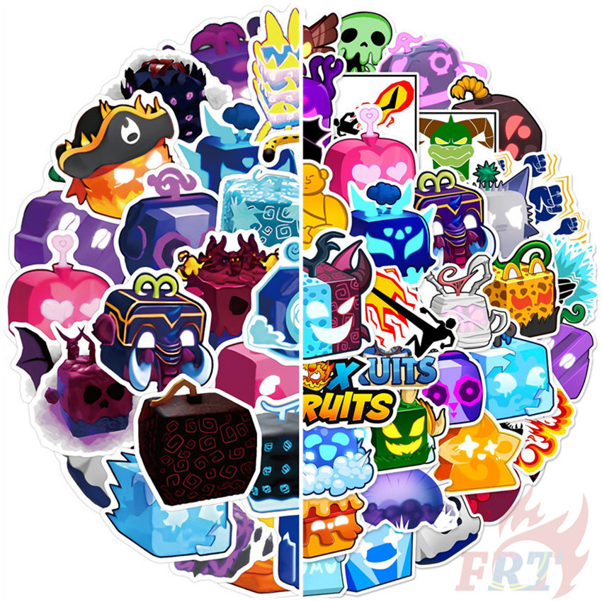 100ชิ้น/เซ็ต สติ๊กเกอร์ Blox Fruits Series A Diy แฟชั่นสติ๊กเกอร์ Doodle กันน้ํา