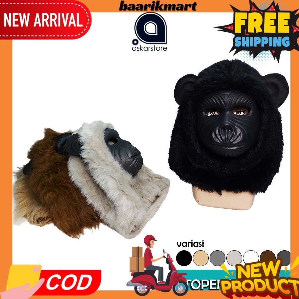 [BM] Gorilla Monkey Mask Fur Monkey Character Mask