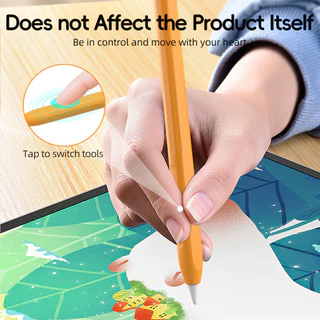 Fonken กล่องดินสอสําหรับ Aple Pencil Pro การจับคู่สีซิลิโคนอ่อนนุ่มฝาครอบป้องกันบางเฉียบสําหรับ i-Pad Pencil Pro