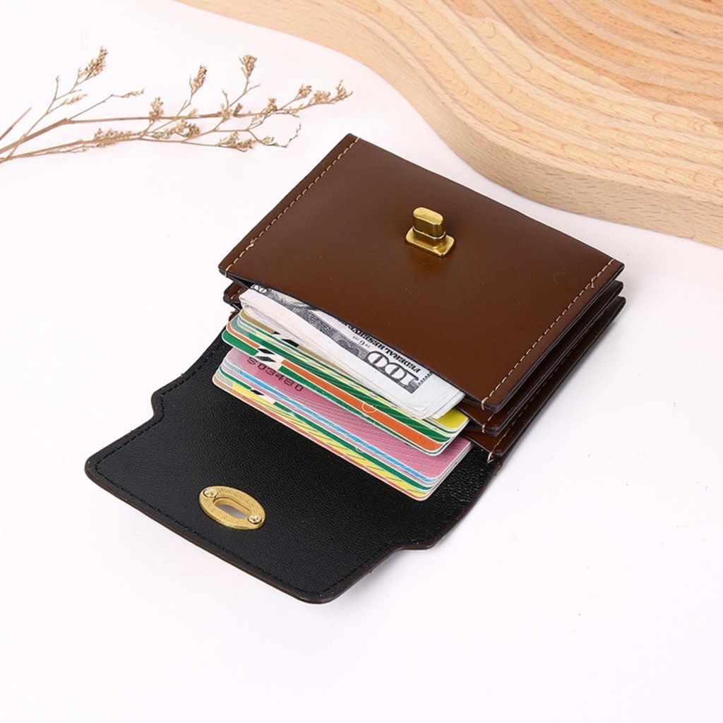 【พร้อมส่ง】Miss Bag Fashion กระเป๋าสตางค์ หนัง Puใบสั้น  แบบพกพาสําหรับผู้หญิง