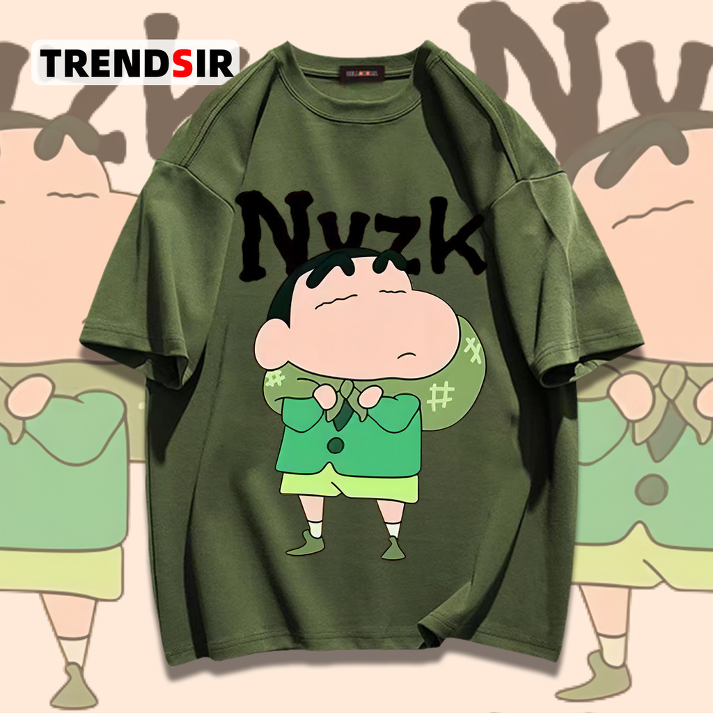 TrendSir มาใหม่ ลายเยอะ ผ้าดีมาก เสื้อยืด summer เสื้อยืด oversize Crayon Shin-chan เนื้อผ้าดี 100% Cotton 9สี M-3XL