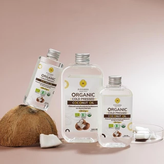 น้ำมันมะพร้าวสกัดเย็นออร์แกนิค พิณนารา - Organic Cold Pressed Coconut Oil