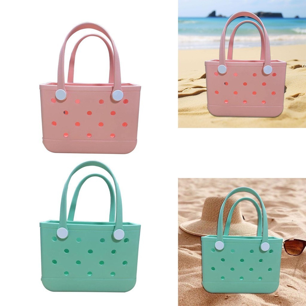 [ukwryvt] Beach Hole Bag EVA Basket กระเป๋าสะพายข้างแบบพกพาสําหรับช้อปปิ้ง