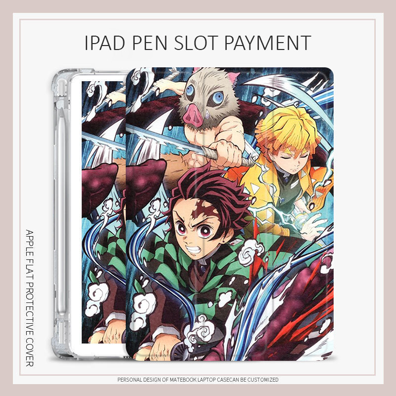 เคส Demon Slayer iPad 10.2 gen7/8/9 air4/5/6 mini4/5/6 เคส iPad gen10 2022 pro11 pro12.9 pro13 2024 ปกช่องเสียบปากกา