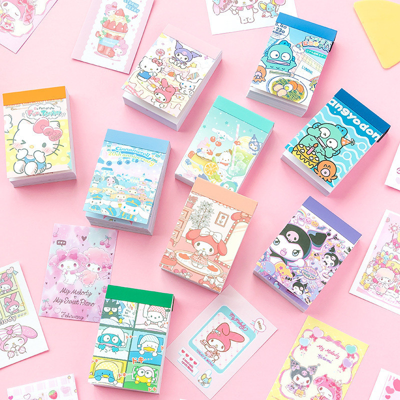 50 ชิ้น/เซ็ต Sanrio Mini สติกเกอร์หนังสือการ์ตูน Washi สติกเกอร์กระดาษ DIY โน้ตบุ๊คสมุดภาพตกแต่ง
