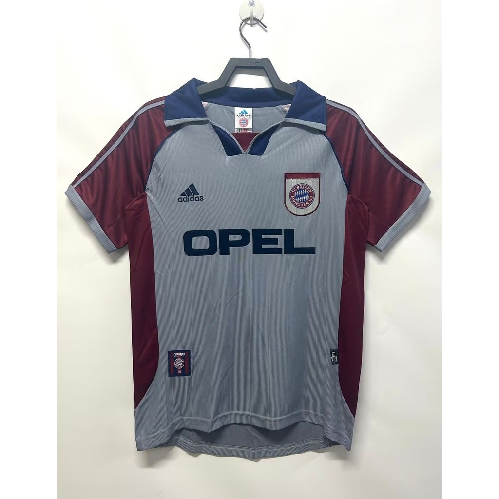 9899 เสื้อฟุตบอลย้อนยุคทีมบาเยิร์นเยือน อ่า.+เสื้อฟุตบอลแขนสั้นคุณภาพสูง