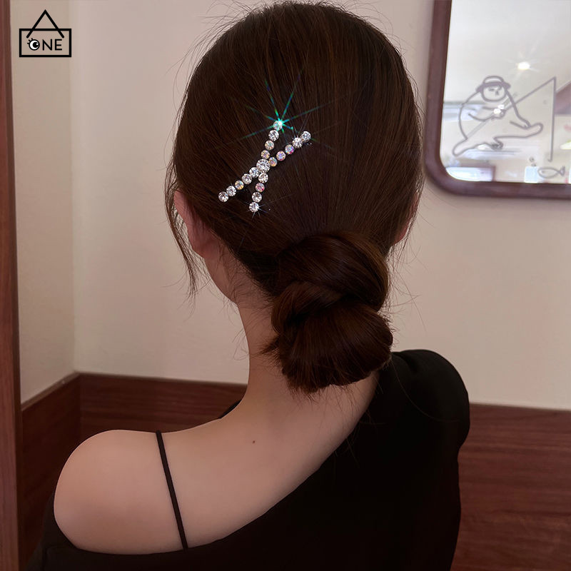 COD❤️กิ๊บติดผมแบบไขว้ประดับเพชรหลากสีแวววาวหรูหราสไตล์เกาหลีแฟชั่นหน้าม้าเครื่องประดับผมสำหรับผู้หญิง-a.one - รูปที่ 5
