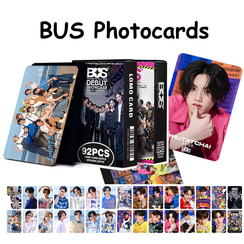 Bus แฟนของขวัญ BUS Photocards สติกเกอร์ BUS Lomo การ์ด 30/ 92 ชิ้นไทยยอดนิยมชาย Idol Photocard การ์ดสองด้าน เพราะคุณ I Shine Idol ของสะสม
