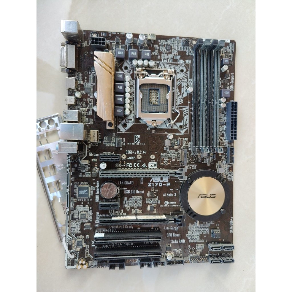 เมนบอร์ดคอมพิวเตอร์ตั้งโต๊ะ Asus/Z170-P สำหรับเล่นเกม ขนาดใหญ่ 1151 พิน อินเทอร์เฟซ M.2 Gigabit LAN 