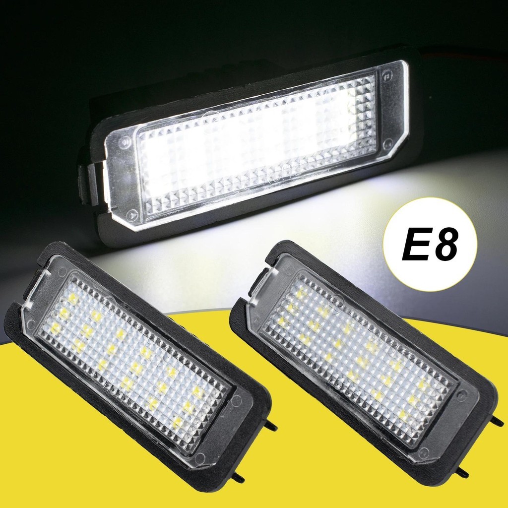 2pcs 18 LED จํานวนใบอนุญาตโคมไฟข้อผิดพลาดฟรีสําหรับ VW Golf Passat Polo CC Eos Beetle Scirocco Lupo 