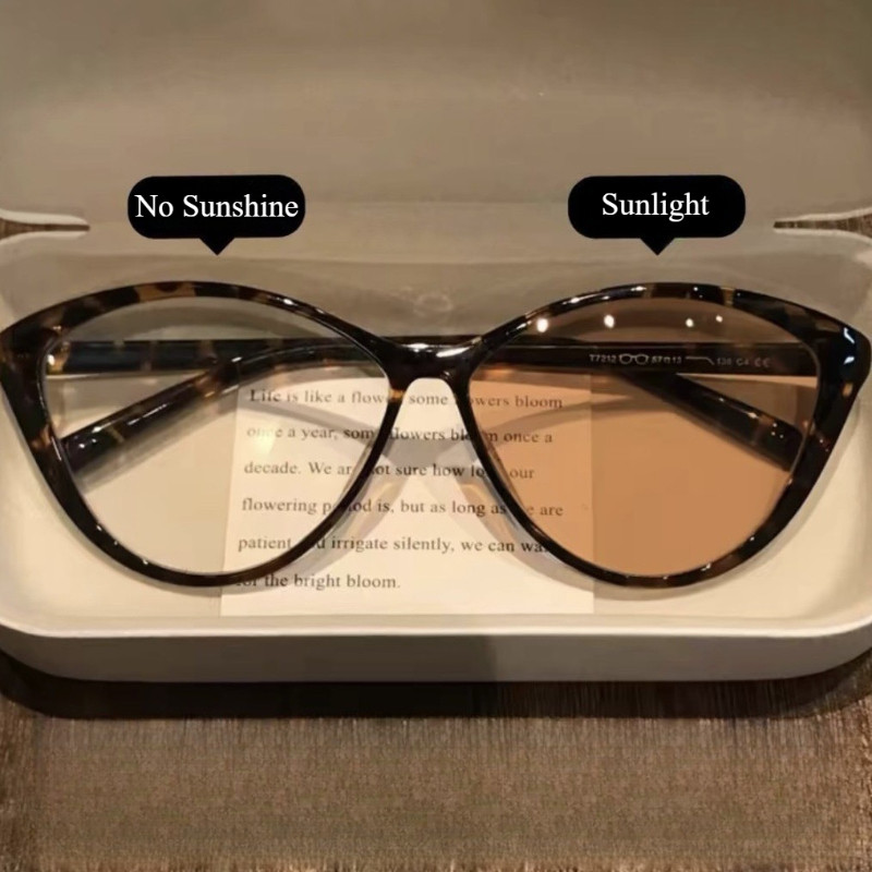 [ ZM✨] สายตาสั้น 75 ~ 400 แว่นกรองแสง แว่นสายตาสั้น เลนส์ออโต้ เลนส์ออโต้รุ่นใหม่ ออกแดดเปลี่ยนสีใน5วิ Super Auto Lens กันUV99% แว่นตากรองแสงauto 1106