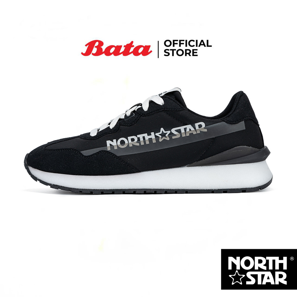 Bata บาจา by North Star รองเท้าสนีคเกอร์แบบผูกเชือก สำหรับผู้ชาย รุ่น RETRO NOVA 500 สีดำ 8206139 สีเขียวเข้ม 8207139