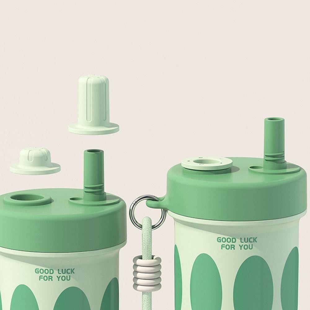 VIONUGGINS Teaky ถ้วยดื่ม,พร้อมเชือกเส้นเล็ก 304 สแตนเลส/PP แก้วฟางกาแฟ,ฉนวนขวดน้ําร้อน 485ML พร้อมฟางขวดน้ําประกอบของขวัญ - รูปที่ 2