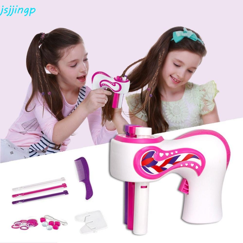 Jsjjingp ไหมถักผมอัตโนมัติ|ผมไฟฟ้าถักเปียชุดเครื่องมือผมถักเปีย,สร้างสรรค์ ทําเอง ดอกไม้ผมสาน|บิด ม้วนถักของเล่นเด็ก