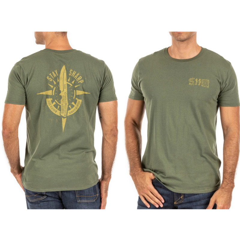 ขายร้อน 5.11 ยุทธวิธีทหาร ชุด 100% ผ้าฝ้ายคุณภาพสูงลูกเรือคอ 200แกรมม คุณภาพสูงแขนสั้นเสื้อยืด 0305