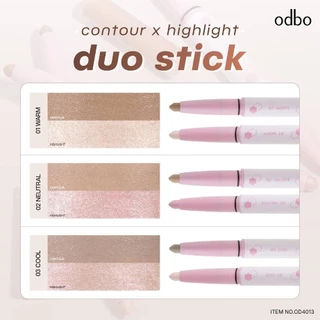 ♦️ของแท้·ส่งด่วน·ถูก♦️Odbo Contour x Highlight Duo Stick #OD4013 โอดีบีโอ คอนทัวร์เอ็กซ์ไฮไลท์ดูโอ้สติ๊ก x 1 ชิ้น dayse
