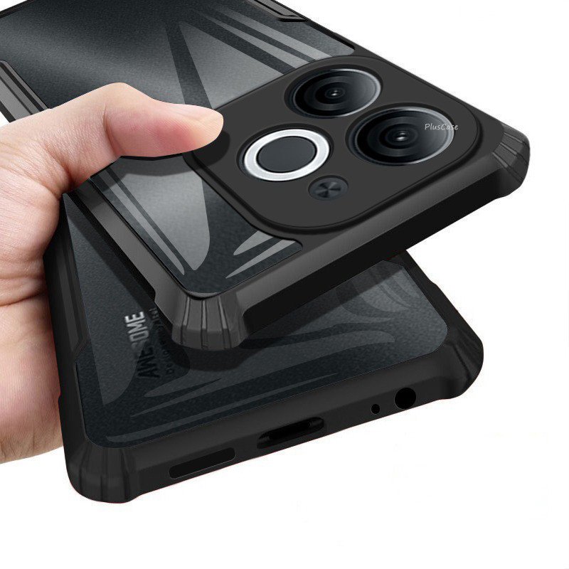 For itel A80 A671L A671LC Hybrid Soft Silicon กันกระแทกกันชน & Hard PC Back Cover Case