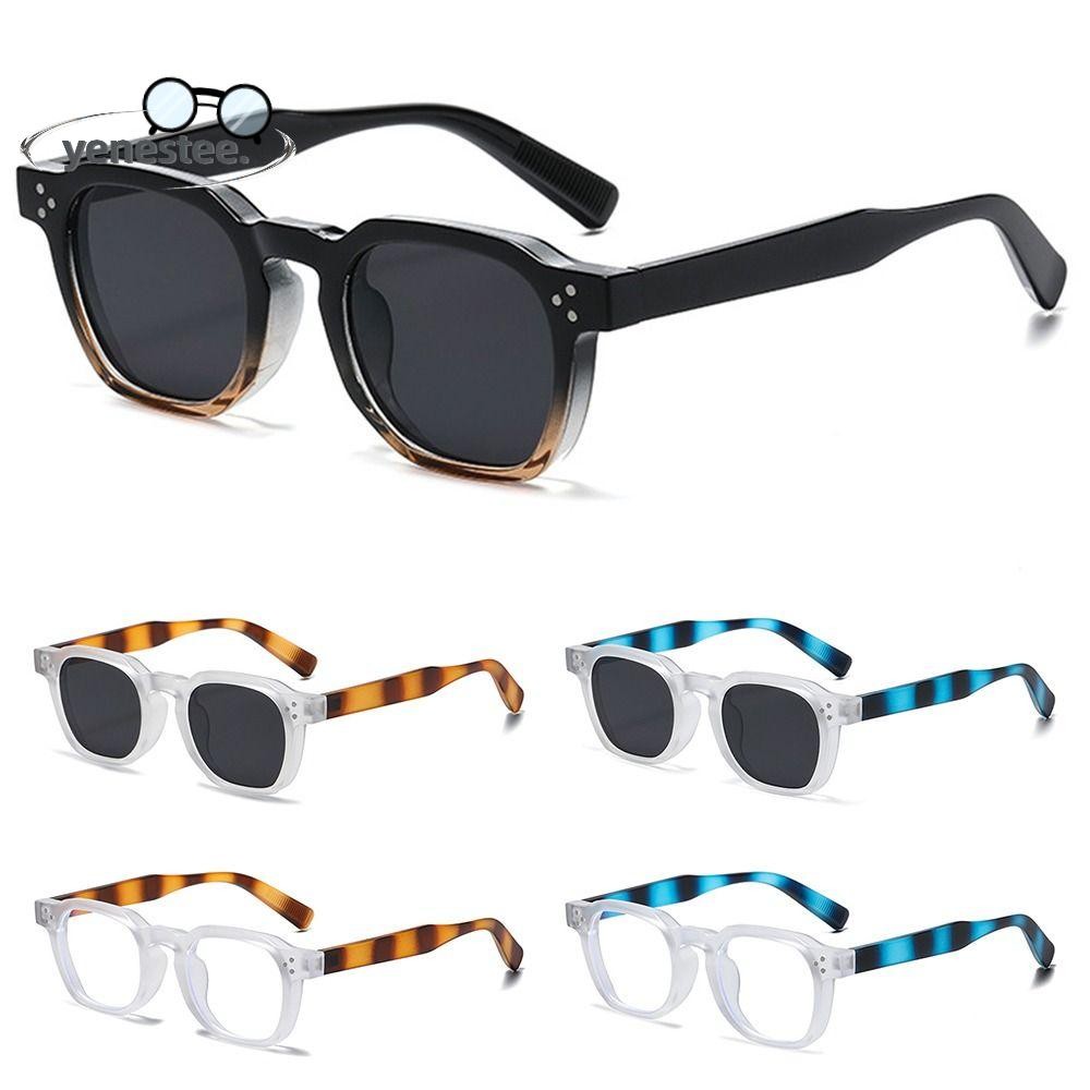 🕶Yeneste แว่นกันแดดหมุดกลม, ป้องกันรังสียูวี Retro กรอบแว่นตารูปหลายเหลี่ยม, แฟชั่นลายวัด Vintage Driving Shades สําหรับผู้หญิงและผู้ชาย