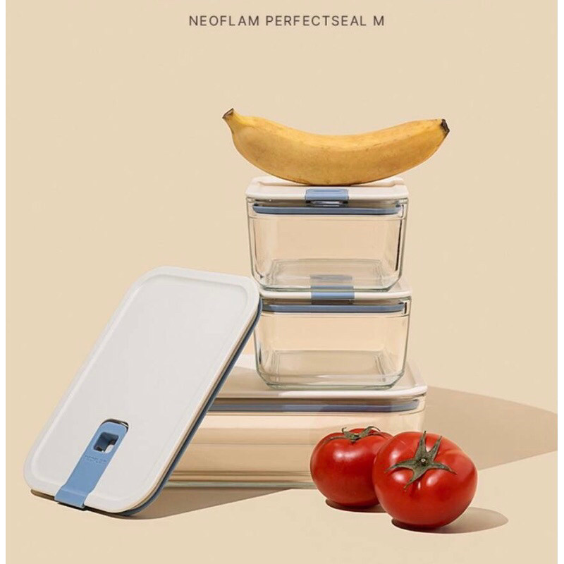 Neoflam Perfect Seal กล่องแก้วสุญญากาศ โมดูล่า  เข้าไมโครเวฟ เตาอบได้ ทนความร้อน