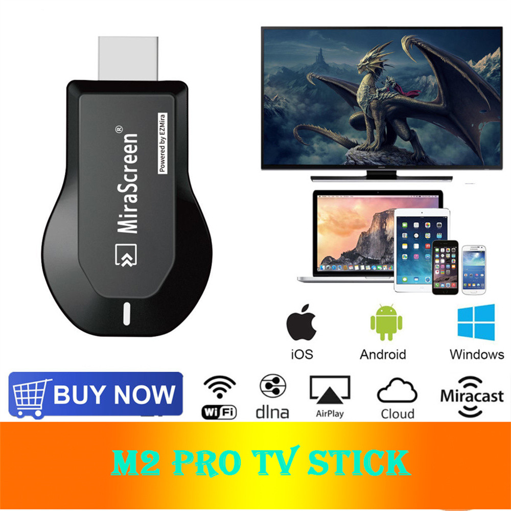 M2 Pro Wireless WiFi TV Stick Display TV Dongle HDMI-เข้ากันได้กับสมาร์ททีวีหน้าจอโปรเจคเตอร์ 1080P 