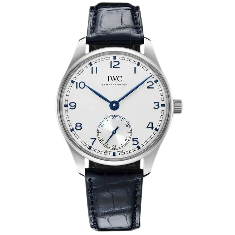 IW/IWC นาฬิกาผู้ชายโปรตุเกสสแตนเลสนาฬิกากลไกอัตโนมัติ IW358304มือสองเล็ก