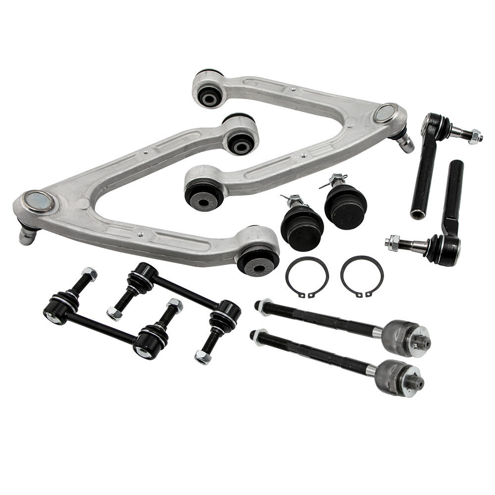 Maxpeedingrods 10x ด้านหน้า Upper Control แขน Tie Rod Sway Bar Link Kit สําหรับ Hummer H3 2006-2010