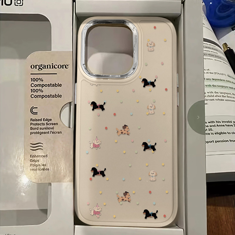 ปลอกลูกสุนัขแบบเต็มหน้าจอเข้ากันได้สําหรับเคส IPhone 16 12 14 11 13 15 Pro Max รวมทุกอย่าง X XR XSMAX กันกระแทก 8 7Plus SE 2020 Originality ซิลิโคนโลหะเคสโทรศัพท์เหลว