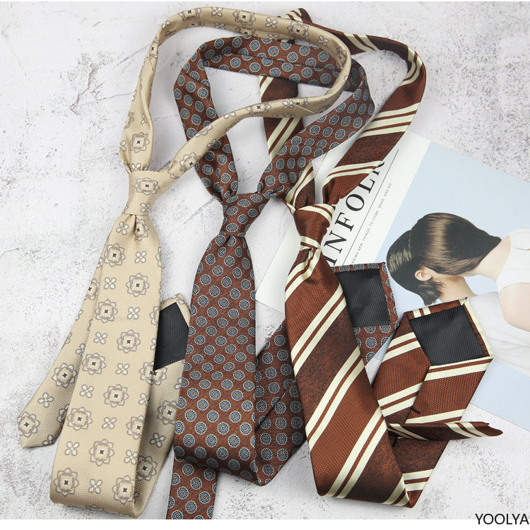 Maillard แฟชั่น 8 ซม. Casual ธุรกิจอย่างเป็นทางการ Tie ผู้ชาย Retro Beige กาแฟแชมเปญเนคไท - รูปที่ 5