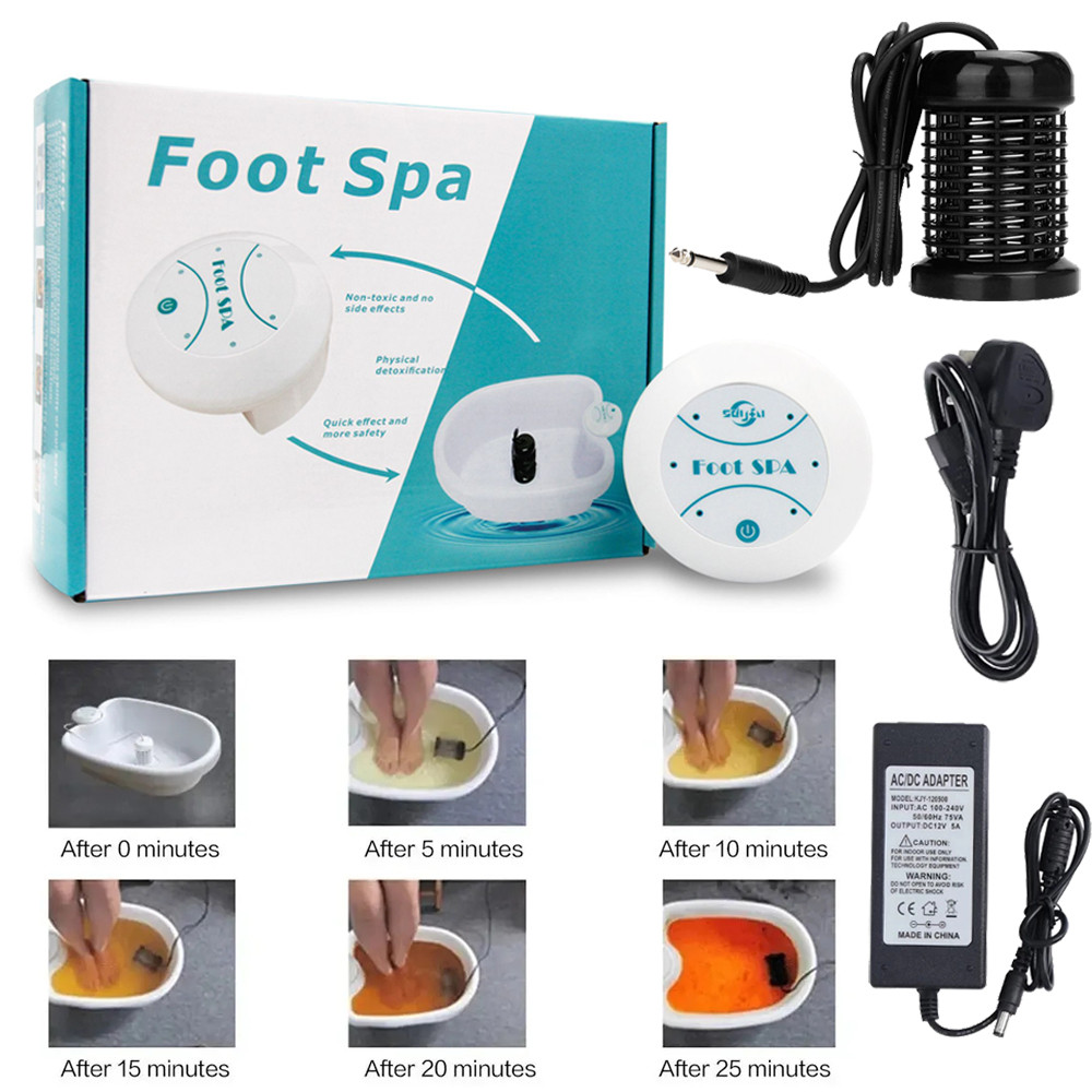 Detox Ionic Foot Spa Bath Machine นวดเท้า Bath Ion Detoxifie ทําความสะอาด Footspa Vibrat Whirlpool Care Arrays Aqua