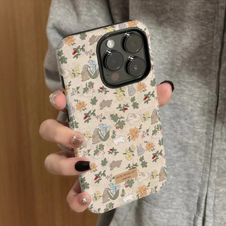 ดอกไม้กระต่าย 2-in-1 สําหรับ Apple 17/16 Pro Max iPhone 15 Dual Layer 14 Pro Film 13/12/11 Pro Max 7/8p Xs Max กันกระแทกฝาครอบป้องกัน