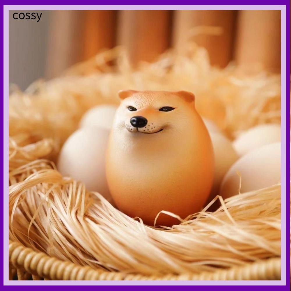 Cossy ของเล่นไข่สุนัข, Shibako Dog Egg PU Slow Rebound Squishy Fidget ของเล่น, Creative รูปร่างสมจริง Shiba Inu ของเล่นบรรเทาความเครียดเด็ก