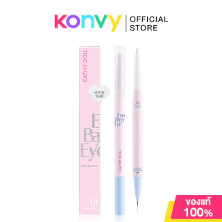 Cathy Doll Eye Baby Eye [0.2g + 0.3ml] เคที่ ดอลล์ ปากกาวาดดอลลี่อาย มาพร้อมหัวปากกา 2 ด้าน