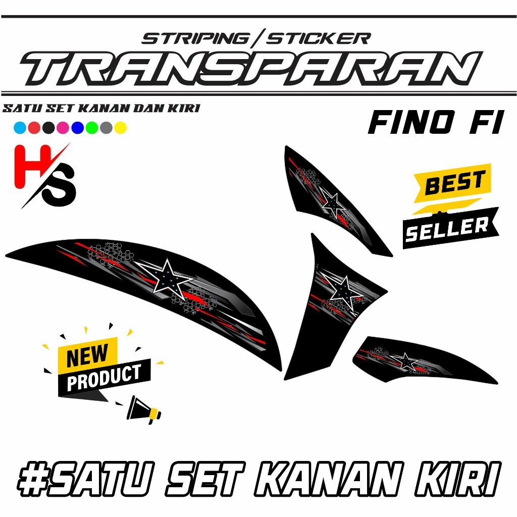 LIS STRIPING สติ๊กเกอร์ TRANSPARENT UV MOTORCYCLE YAMAHA FINO V4