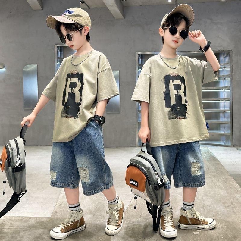 Tiger Kids T-shirt เสื้อผ้าเด็กผู้ชาย แฟชั่นชุดเด็กผู้ชาย ชิ้น เสื้อ3-15ปี เสื้อผ้าเด็กโตชาย