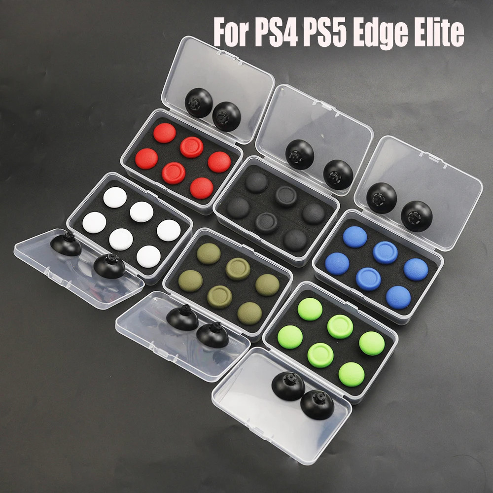 เปลี่ยนสําหรับ PS4 PS5 Edge Elite ตัวควบคุมเกมจับโลหะสูงและต่ํา Rocker Cap Paddle Paddle ปุ่มกลับเปลี่ยนอุปกรณ์เสริม