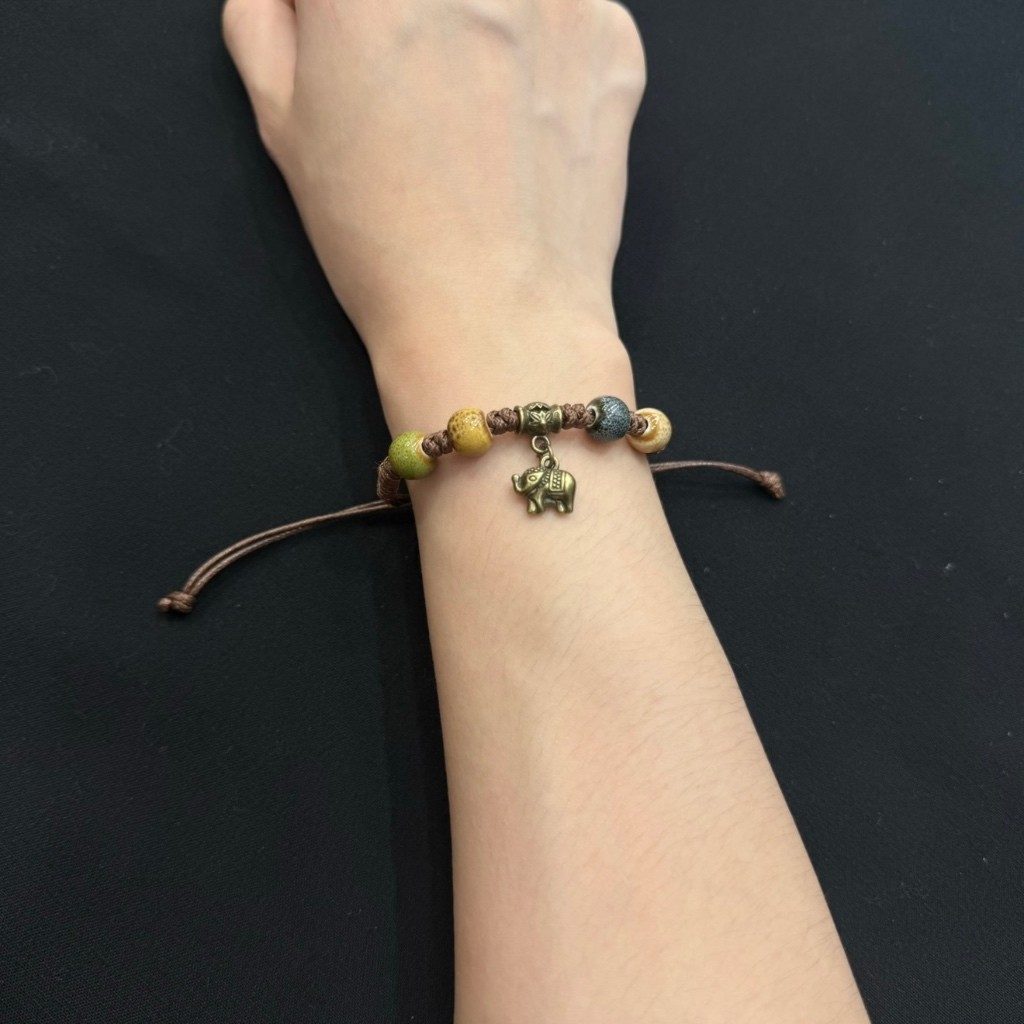 สร้อยข้อมือเครื่องประดับ ดอกไม้แห้งธรรมชาติ ลูกปัดนําโชค ดาวห้าแฉก สไตล์ชนเผ่า เส้นละ12บาท พร้อมส่ง - รูปที่ 3